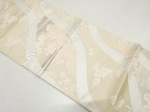 アンティーク　組紐に牡丹・菊・楓模様織り出し袋帯（材料）